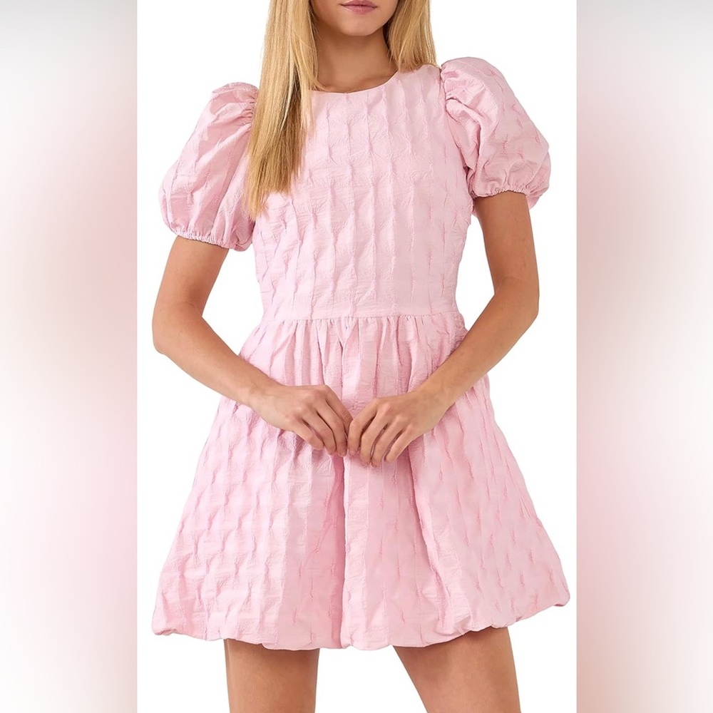 English Factory Textured Balloon Minidress, with Pockets, S, NWT